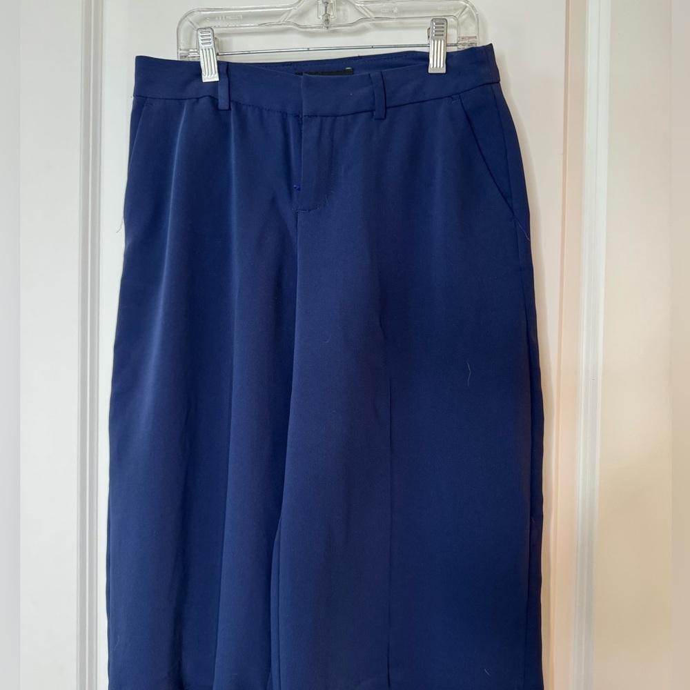 Banana Republic Women's Wide Leg Culotte Pants Navy Petite